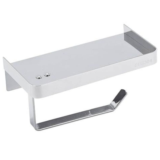 Exel Toilet Paper Holder & Phone Shelf Chrome