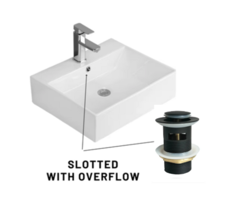 Exel Matt Black Pop Up Drain Waste - Slotted