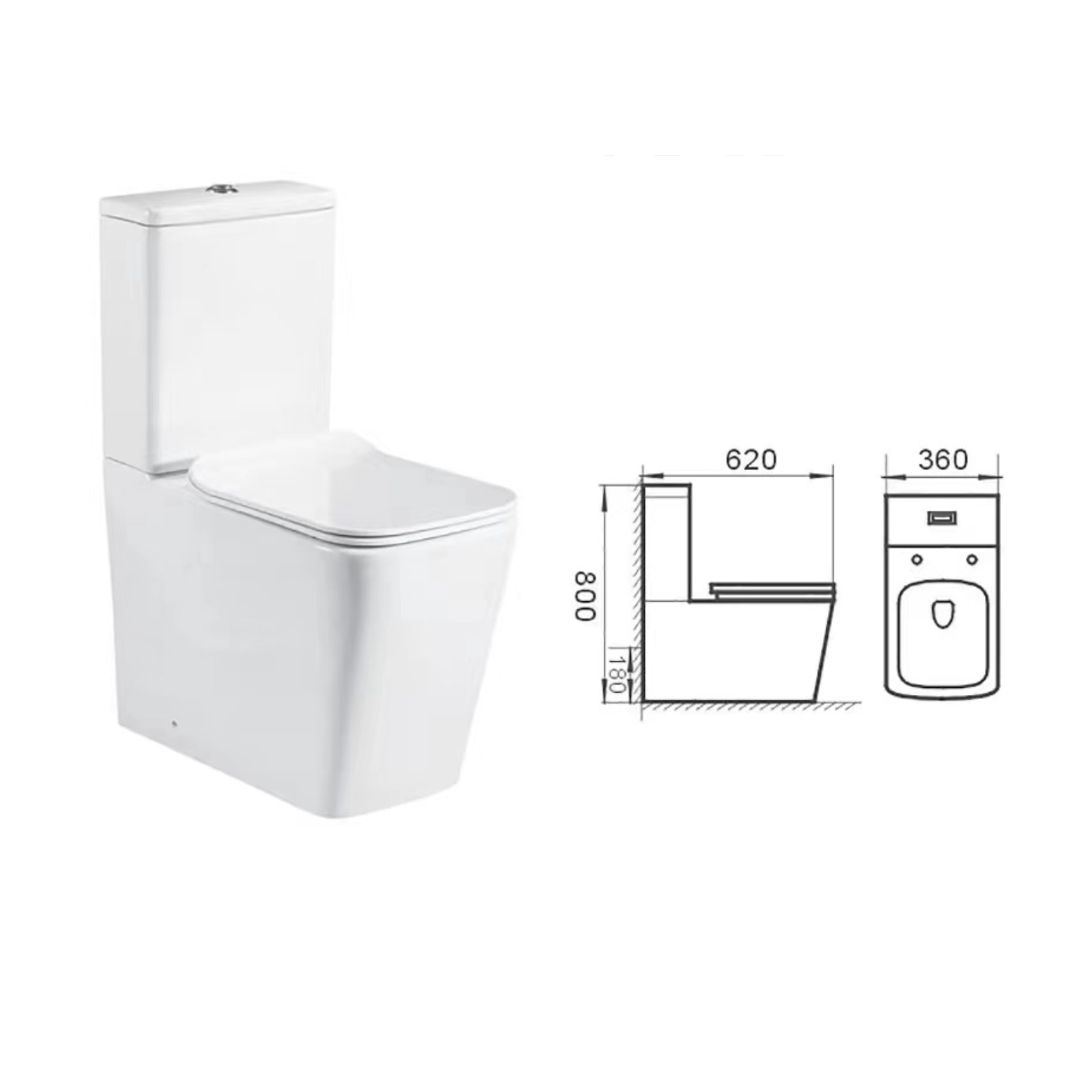 Close Couple Toilet Set - Rio