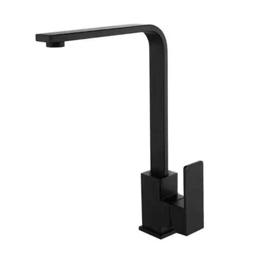 L-Shaped Matt Black Kitchen Mixer