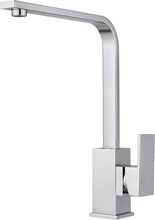 L-Shaped Chrome Kitchen Mixer