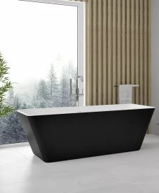 Titan Freestanding Black Bathtub