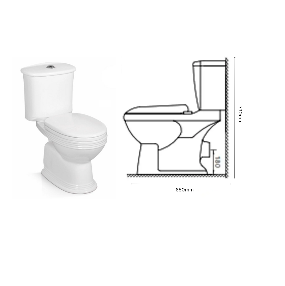 Close Couple Toilet Set - Victoria
