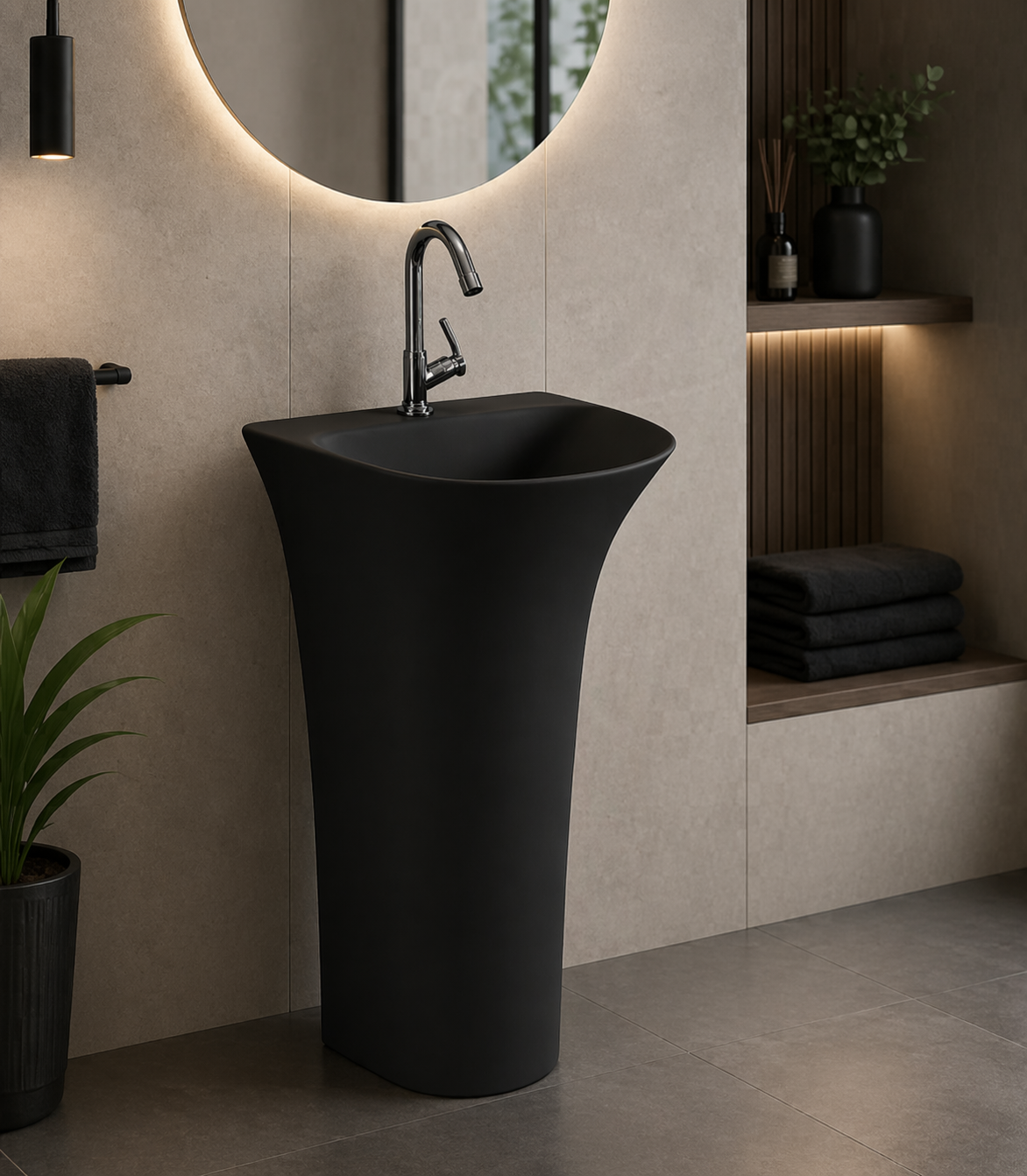 Lexi Black Free-Standing Basin