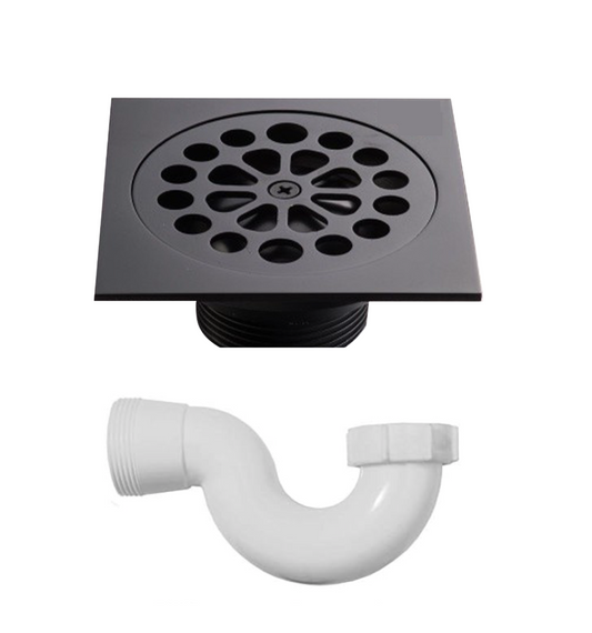 Exel 100mm Shower Trap - Matt Black