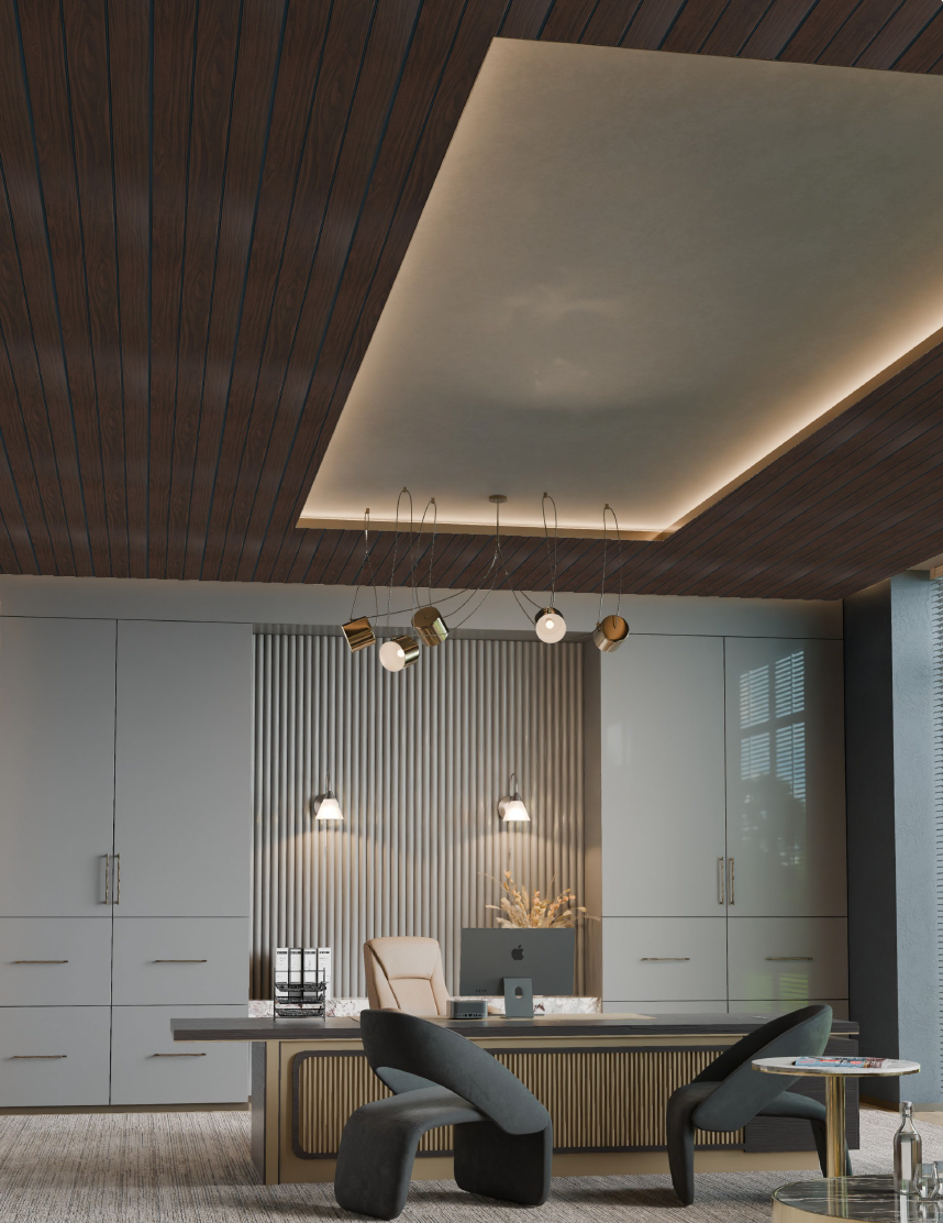 Exel Trio PVC Fluted Wall Panel - Oak (250x30cm)