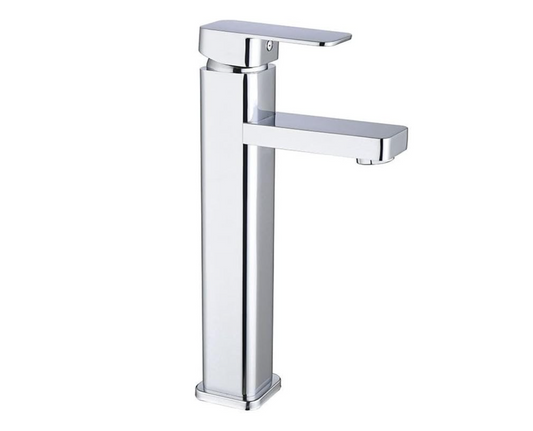 Exel Tall Chrome Basin Mixer - Square
