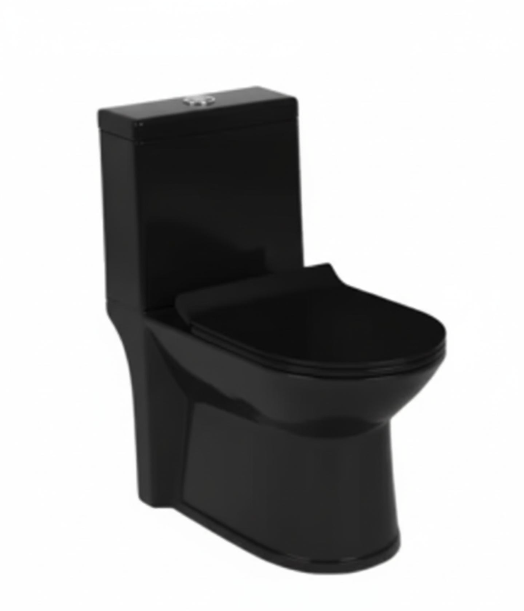 Bali One Piece Toilet Set - Black