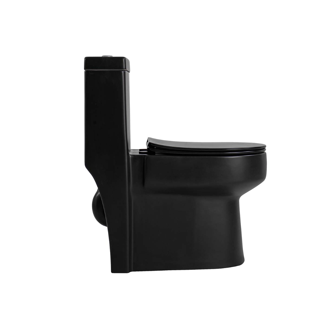 Bali One Piece Toilet Set - Black