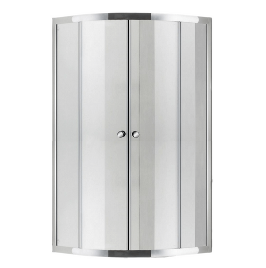 Exel Round Corner Chrome Shower Door