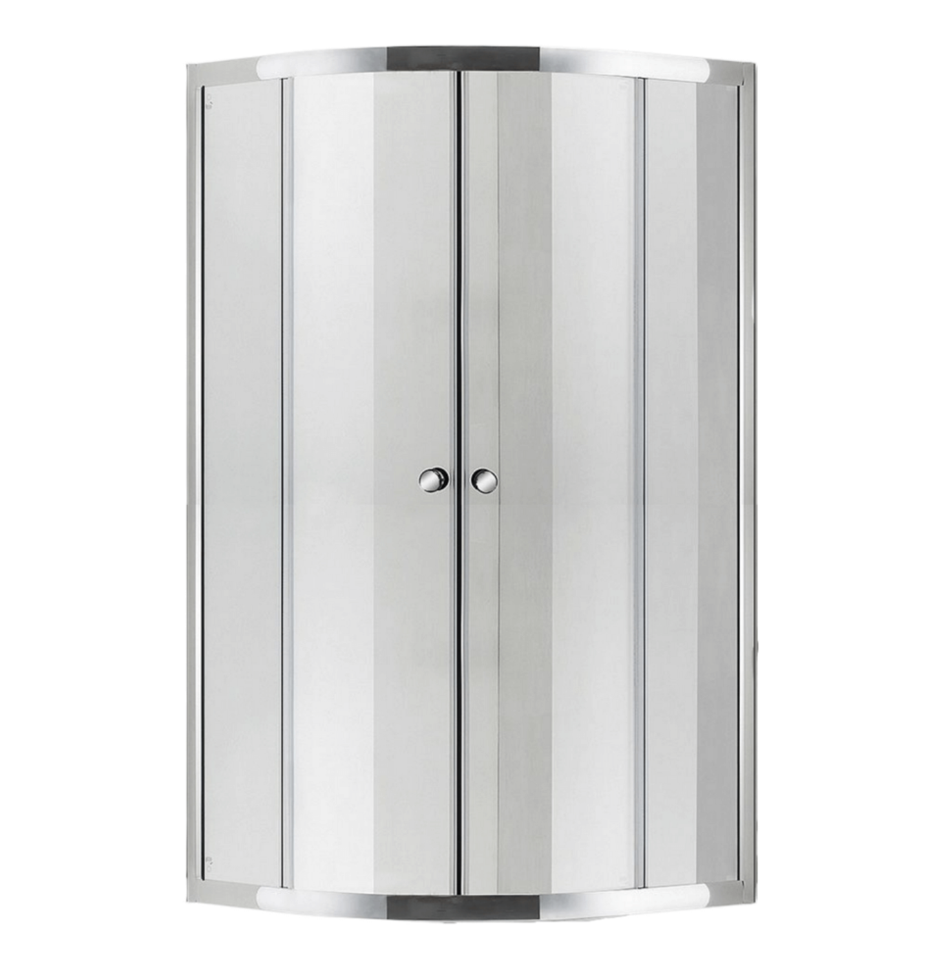 Exel Round Corner Chrome Shower Door