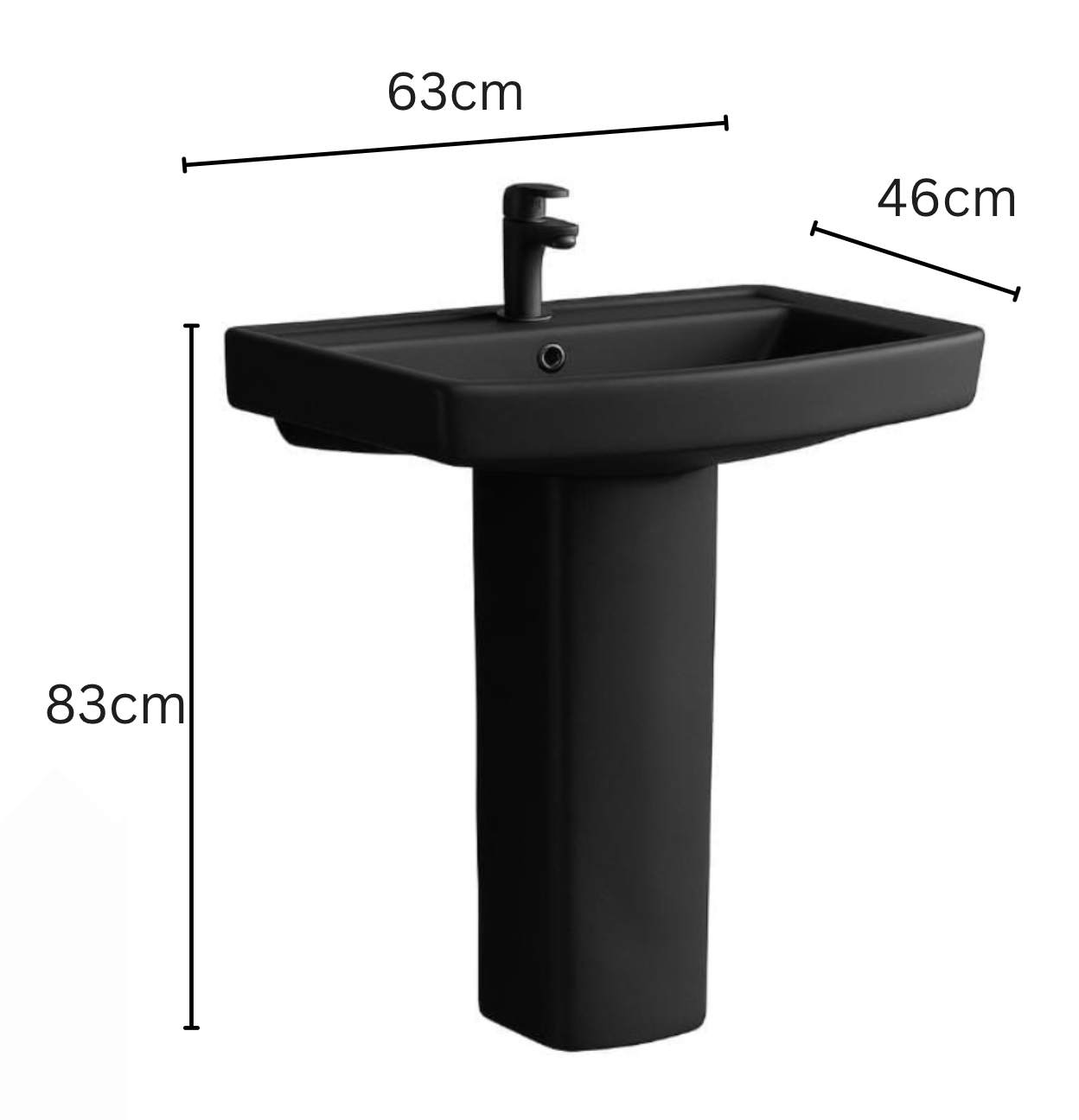 Delta Basin and Pedestal - Black