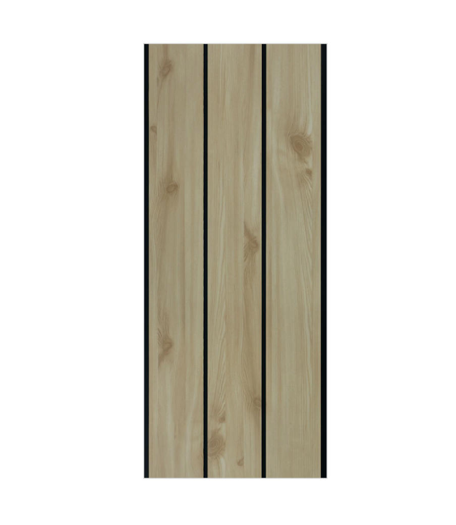 Exel Trio PVC Fluted Wall Panel - Oak (250x30cm)