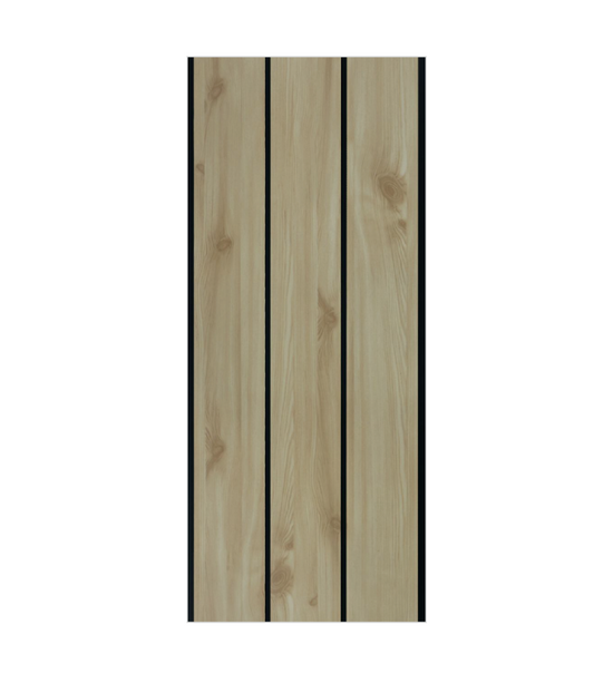 Exel Trio PVC Fluted Wall Panel - Oak (250x30cm)
