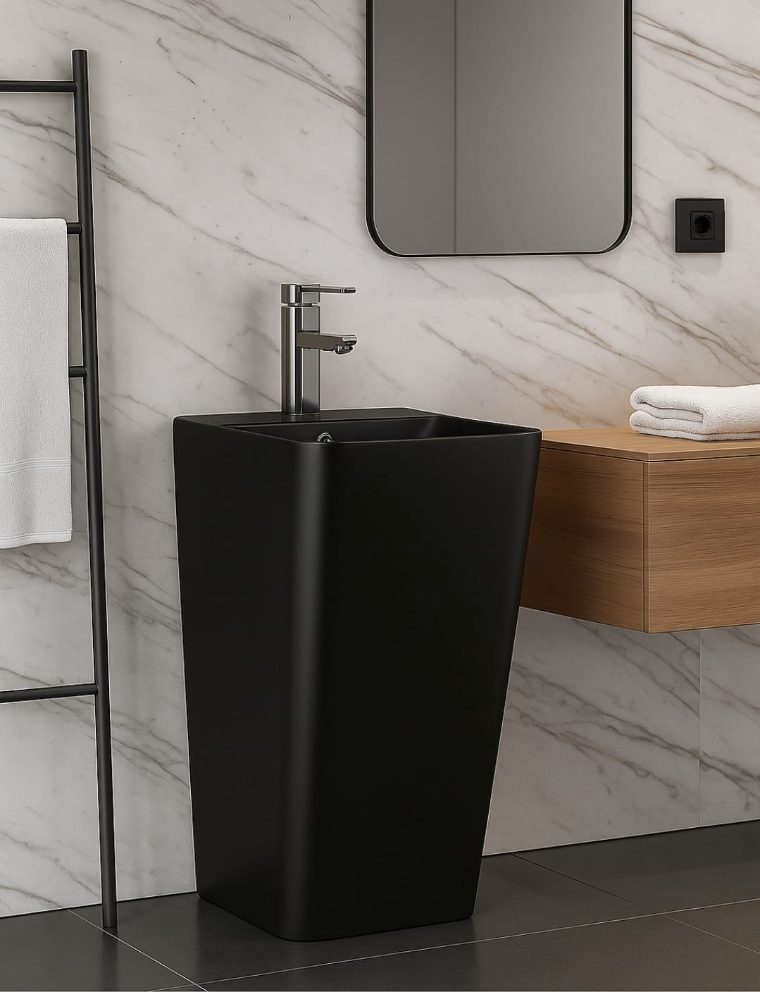 Free Standing Basin, Matt Black - Zara