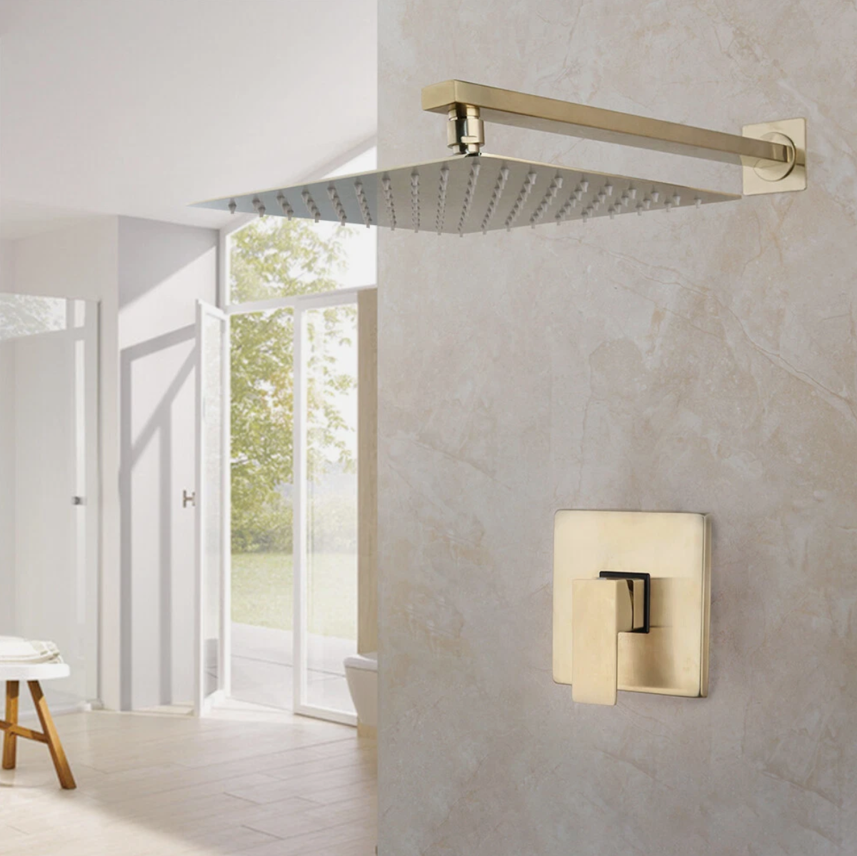 Exel Shower Set Square - Gold