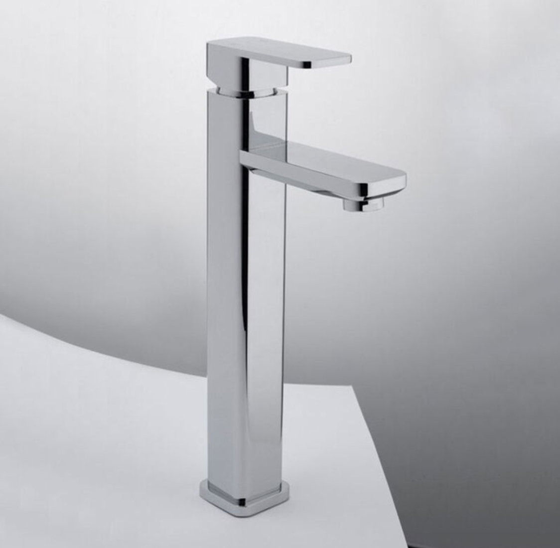 Exel Tall Chrome Basin Mixer - Square