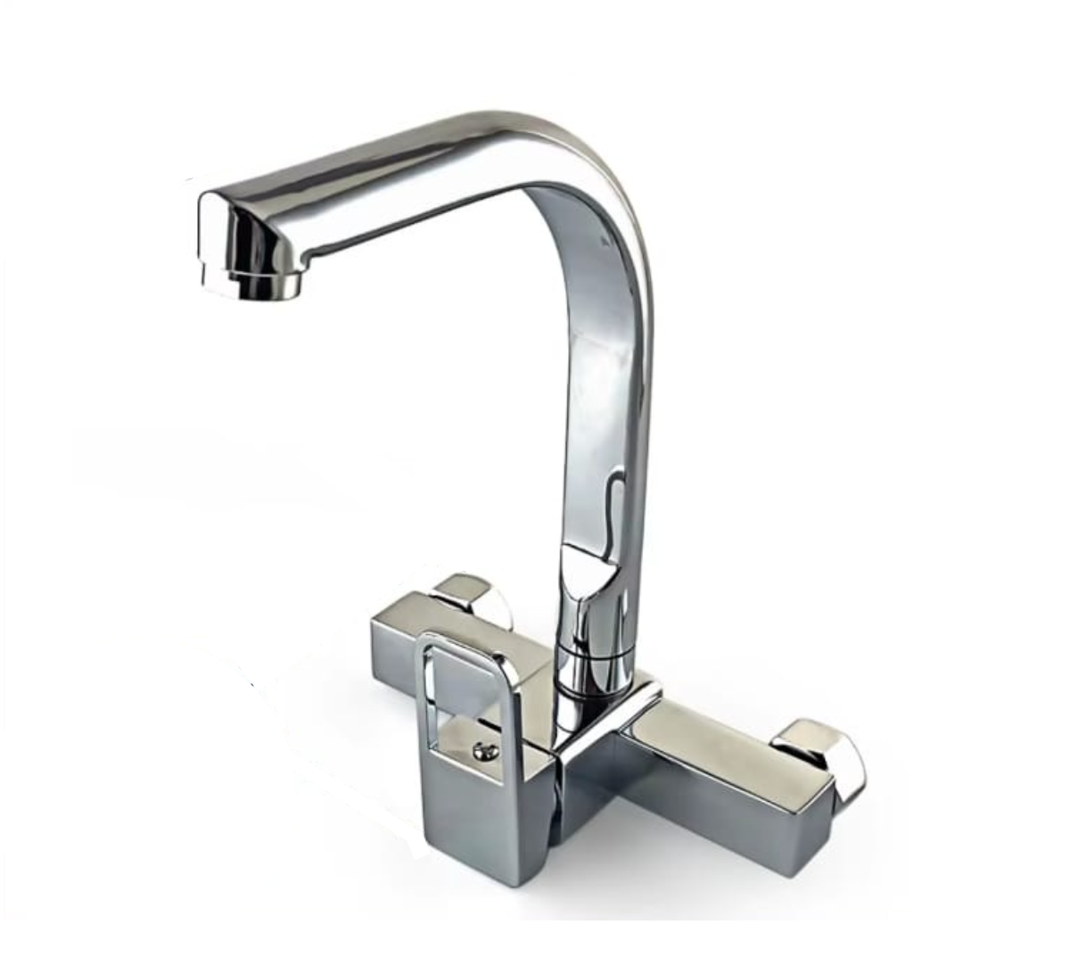 Exel Square Lever Wall Mount Sink Mixer