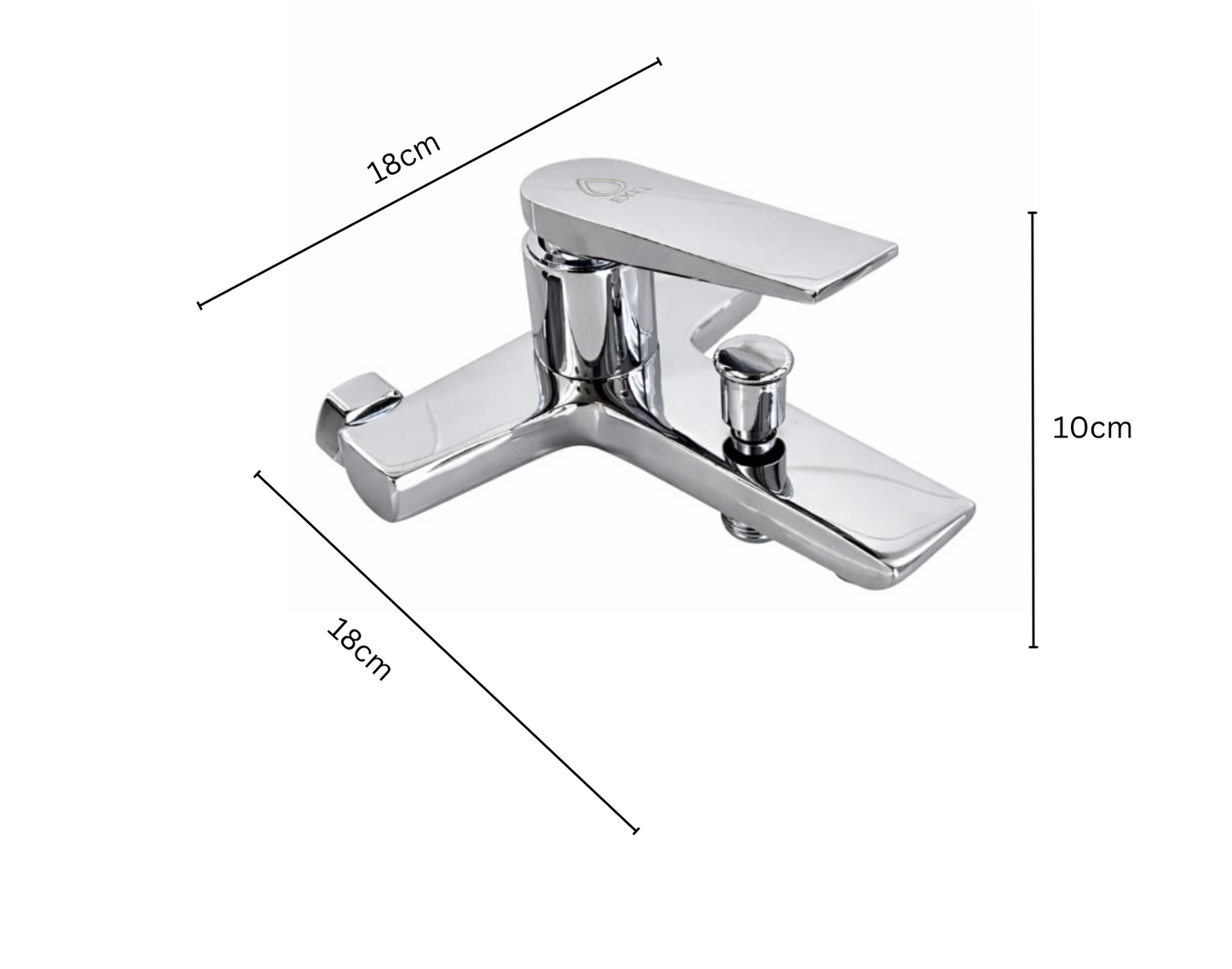 Exel Chrome Bath Mixer - Brass