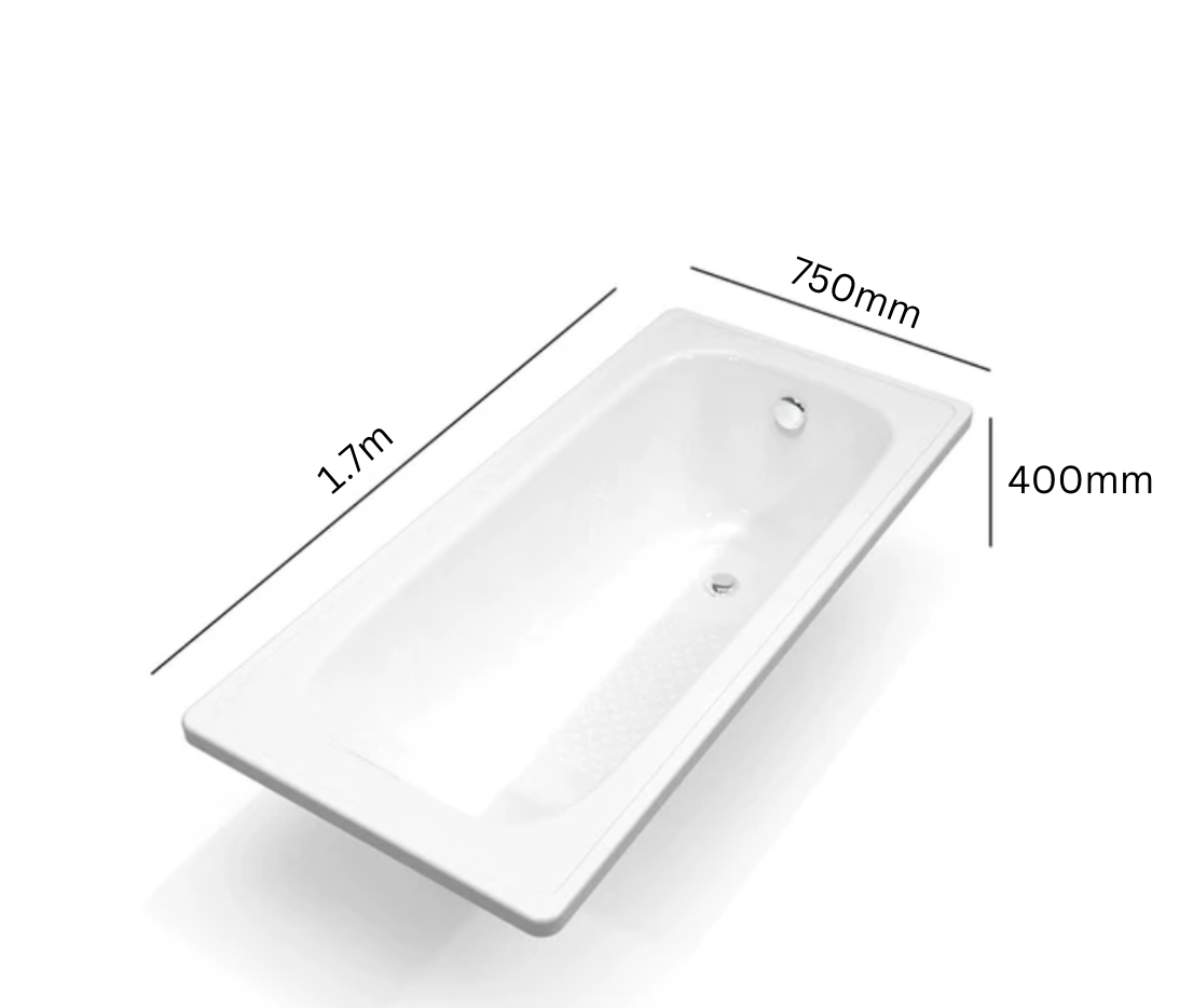 Classic White built in Bathtub