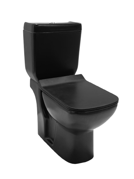 Ava Closed Couple Toilet Set - Black