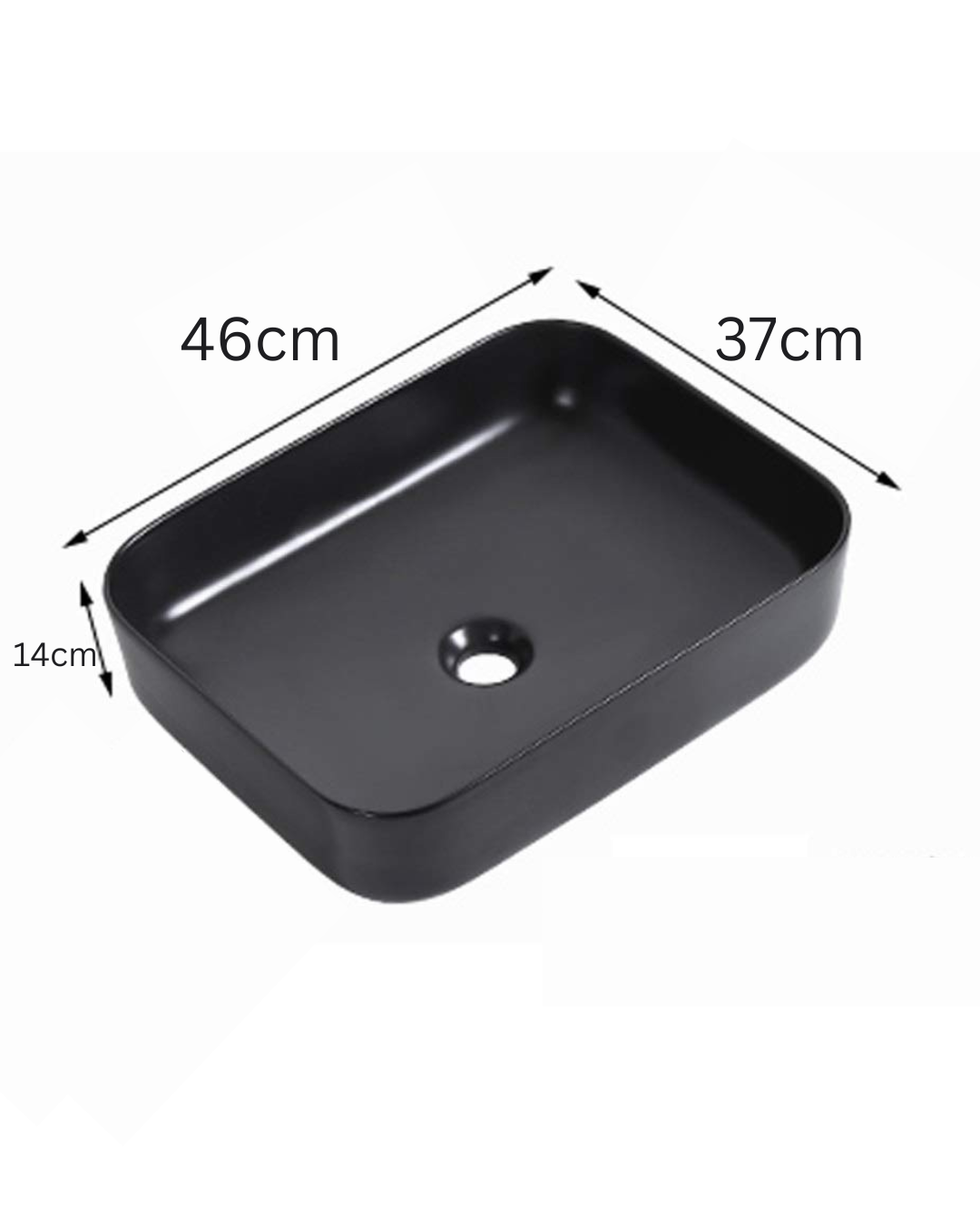 Luna Black Counter Top Basin