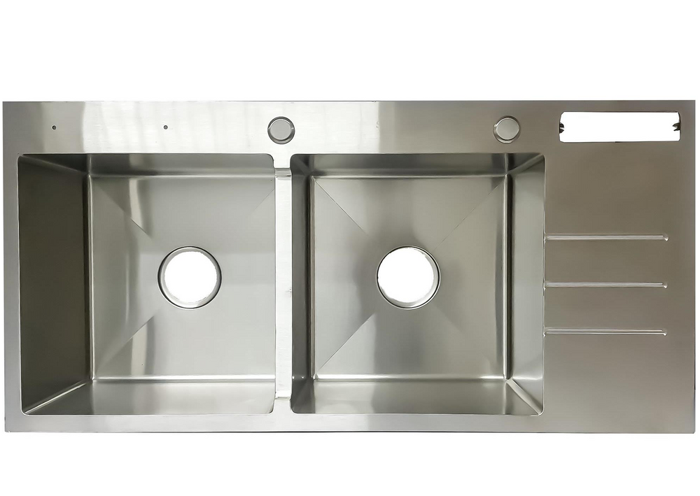 Square Double Bowl Kitchen Sink