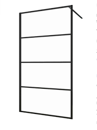 Black Glass Shower Screen