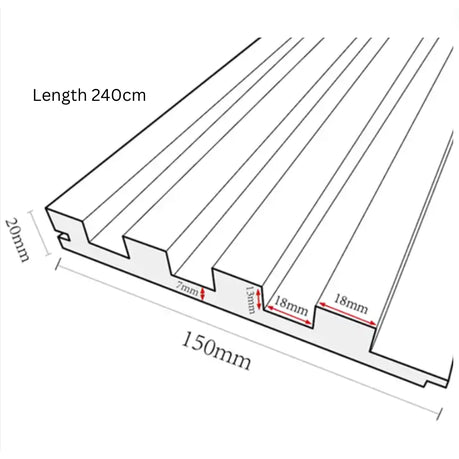 Exel PVC Fluted Wall Panel (240x18cm)